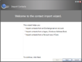Import Contacts wizard