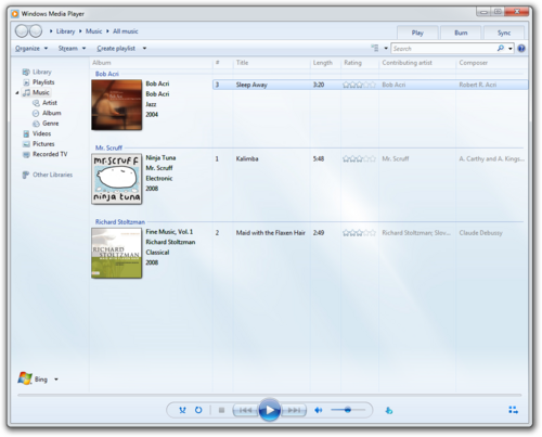 Windows Media Player 12 - BetaWiki