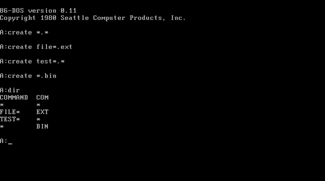 File:86-DOS 0.11 Asterisk In Filename.png - BetaWiki