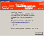 WindowsSmallBusinessServer2003-5.2.3628beta1-About.PNG
