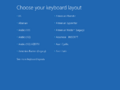 Choose keyboard layout