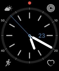 watchOS 8 running on an Apple Watch SE