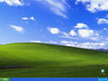 The desktop and taskbar in the RTM release of Windows XP
