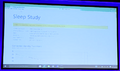Screenshot of the session with build string shown in sleepstudy-report.html