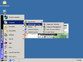 Desktop with start menu and winnt256.bmp bitmap