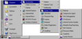 The start menu in Windows 98 build 1351