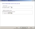 Setting shared folder access settings for user role