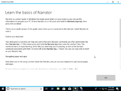 Narrator quickstart windows 10 что это