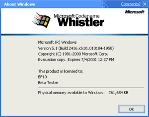 Windows XP Build 2416 - BetaWiki