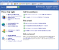 Home page (Windows XP Media Center Edition 2005)