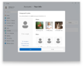The "Change profile photo" dialog in the Settings app
