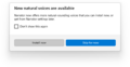 Redesigned "New natural voices are available" dialog