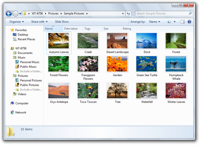 File:Windows7-6.1.6758.0-WindowsExplorer-LibraryFolders-SamplePictures.png
