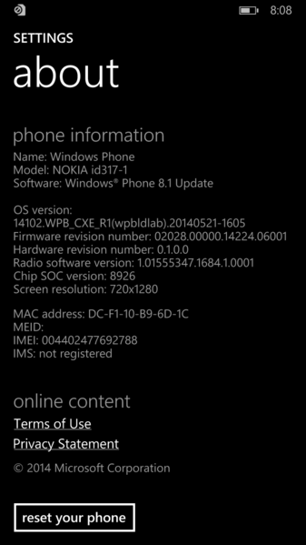 File:Windows Phone 8.1-8.10.14102.112-About.png