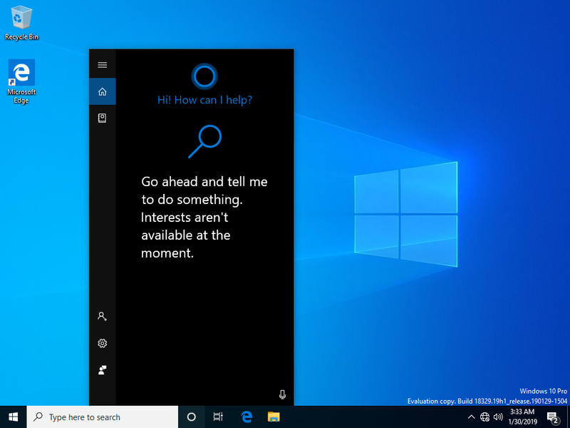 File:Windows 10 build 18329-1 Start Cortana.png