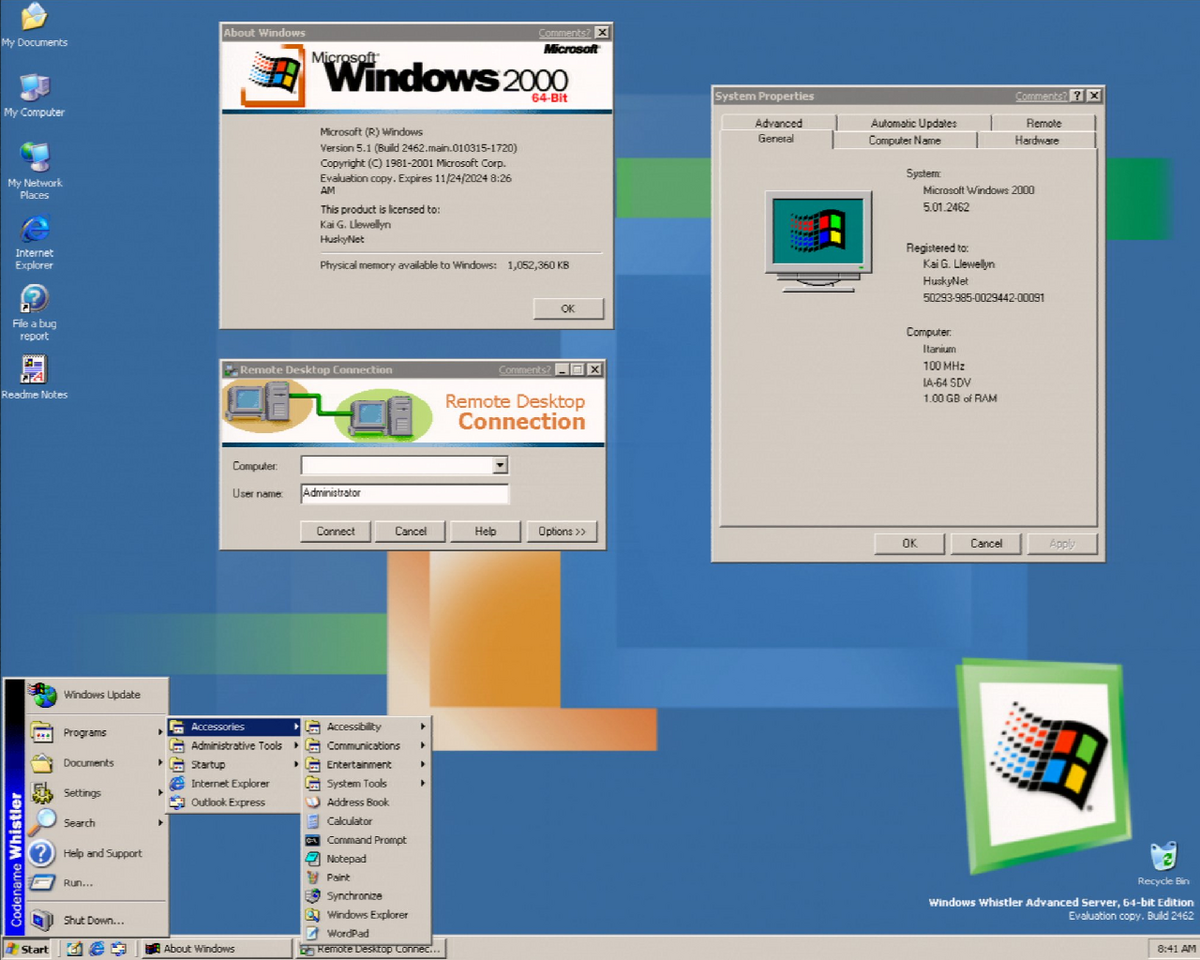 Windows Server 2003 build 2462 (main.010315-1720) - BetaWiki