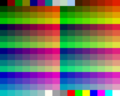 Palette displayed by the graphics driver