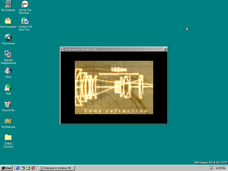 File:Windows98-4.1.1577-FirstBoot.png