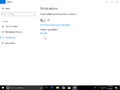 Cortana settings - Notifications