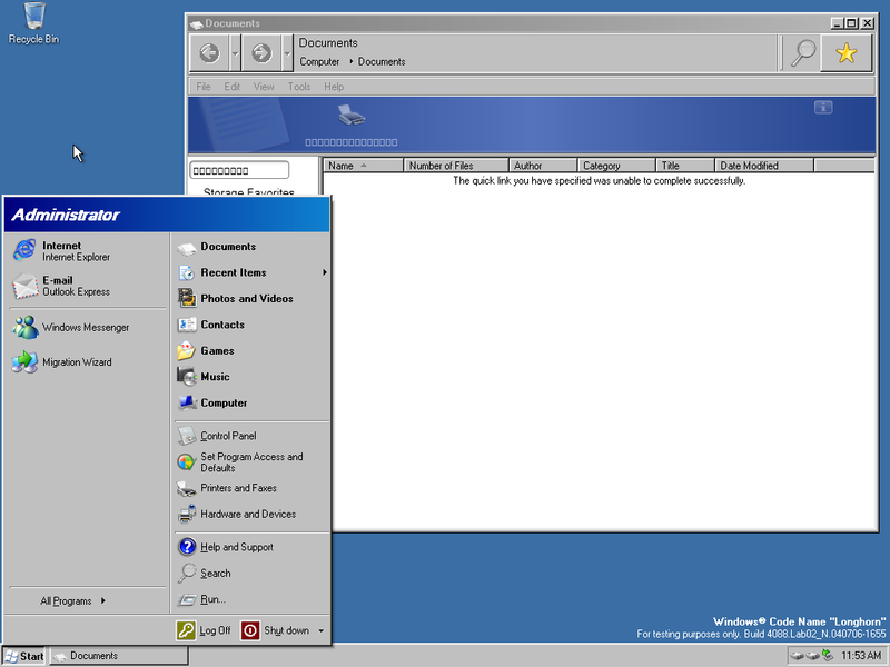 File:WindowsLonghorn-6.0.4088m7-classicstartmenu.png