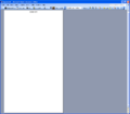 Microsoft Word with page located to left
