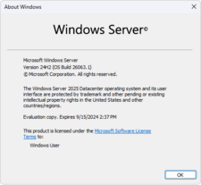 Windows Server 2025 build 26063 - BetaWiki