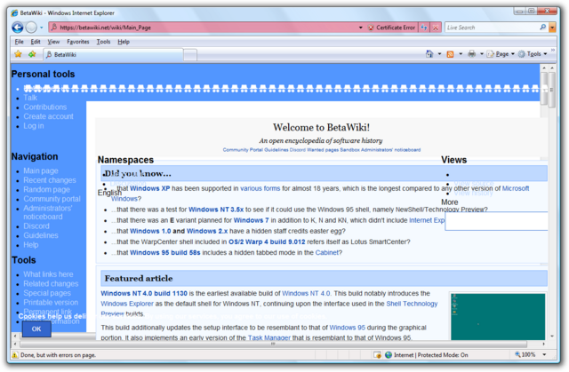 Internet Explorer 7 - BetaWiki