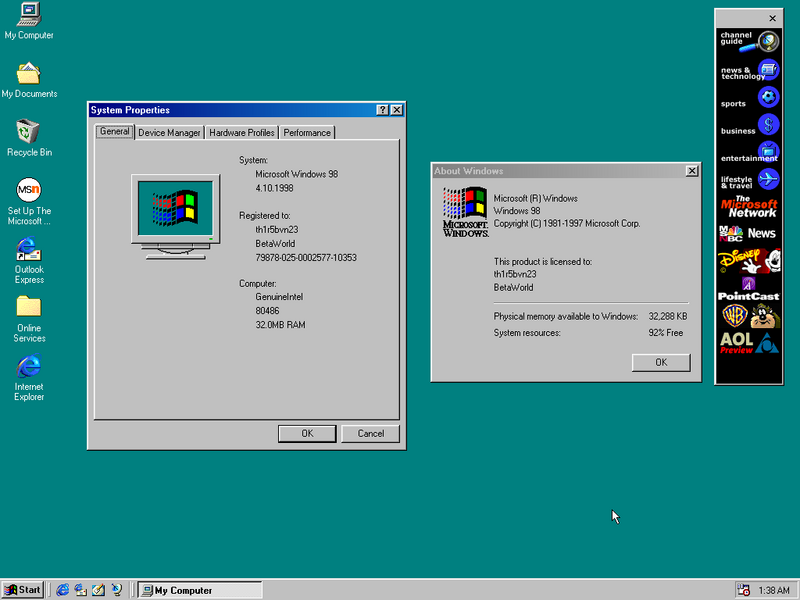 Windows 98 build 1998.5 - BetaWiki