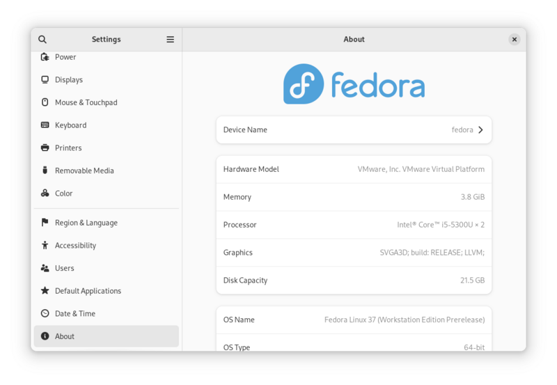 File:Fedora37Beta-About.png