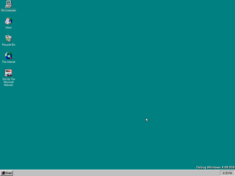 File:Windows95-4.00.950r6-Debug-Desk.png