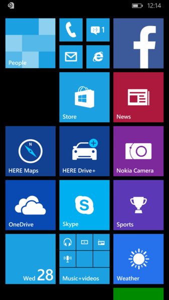 File:Windows 10 Mobile-10.0.9933.0-Start Screen.png