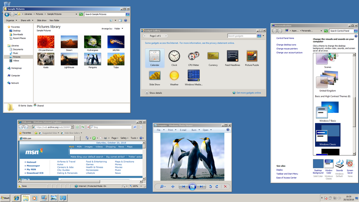 Classic Themes For Windows 7 - the Colorful Classic Themes