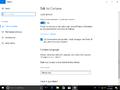 Cortana settings - Talk to Cortana