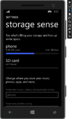 Ditto, Storage Sense subpage