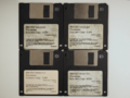 Original floppy disks (Fragmentary; Boot disk, Disk 2, Printer driver disk 1, Toolkit disk 1)