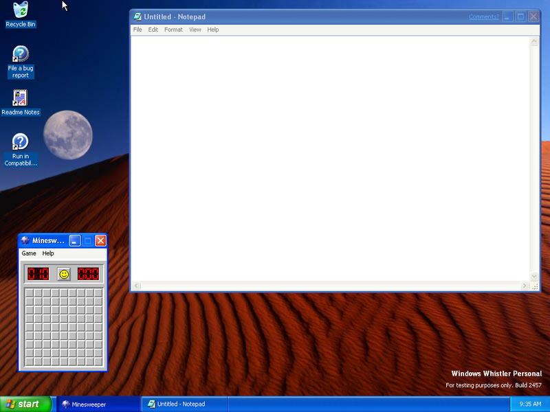 File:WindowsXP-5.1.2457-NotepadandMinesweeper.png