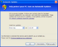 Automatic Updates setup in Windows XP SP3