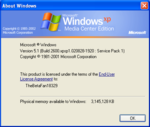 Windows XP Media Center Edition Build 2600.1106 winver.png