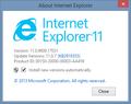 About Internet Explorer 11 on Windows 8.1 build 9600.17031