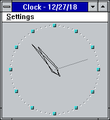Clock in the analog theme