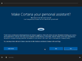 Cortana page in OOBE